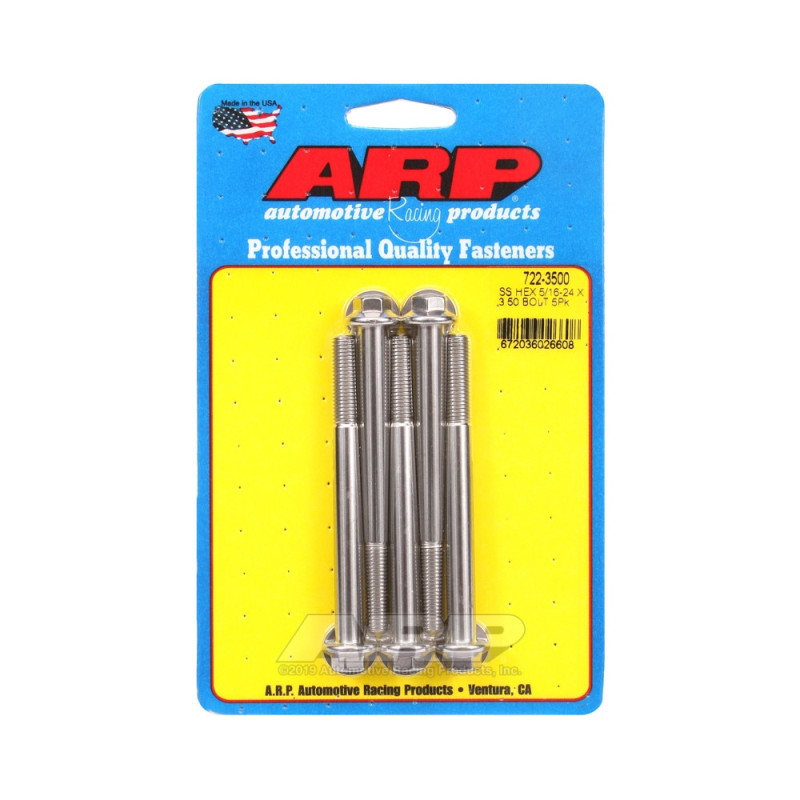 Șuruburi și piulițe universale ARP 5/16-24 – Șuruburi hexagonale din oțel inoxidabil x5 - ARP-722-3500 - 722-3500 - 3666618198569
